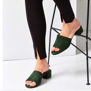Jeffery Campbell Beaton Mules Emerald Green